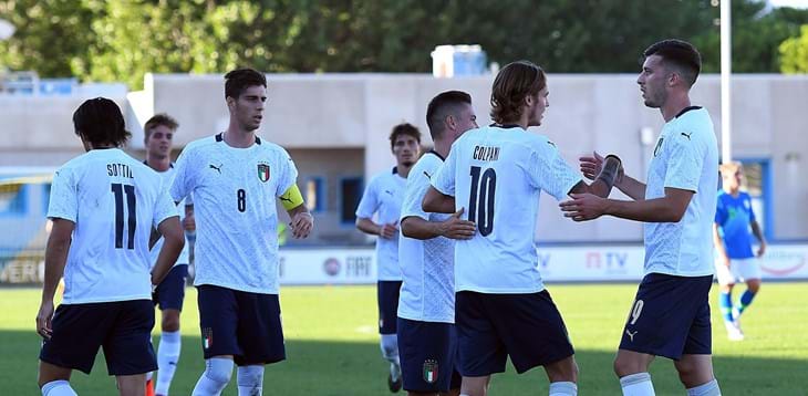 A Lignano Sabbiadoro arriva il primo successo della stagione, 2-1 alla Slovenia con i gol di Colpani e Melegoni