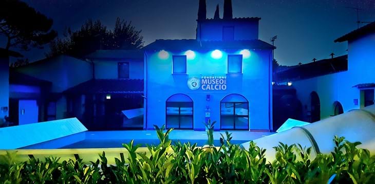 Il Museo del Calcio di Coverciano si tinge di azzurro