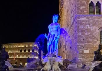 Firenze si illumina di azzurro, stasera all’Artemio Franchi la sfida con la Bulgaria