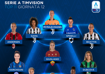 Serie A Femminile TimVision 2021/22: la Top 11 della 12ᵃ giornata di campionato