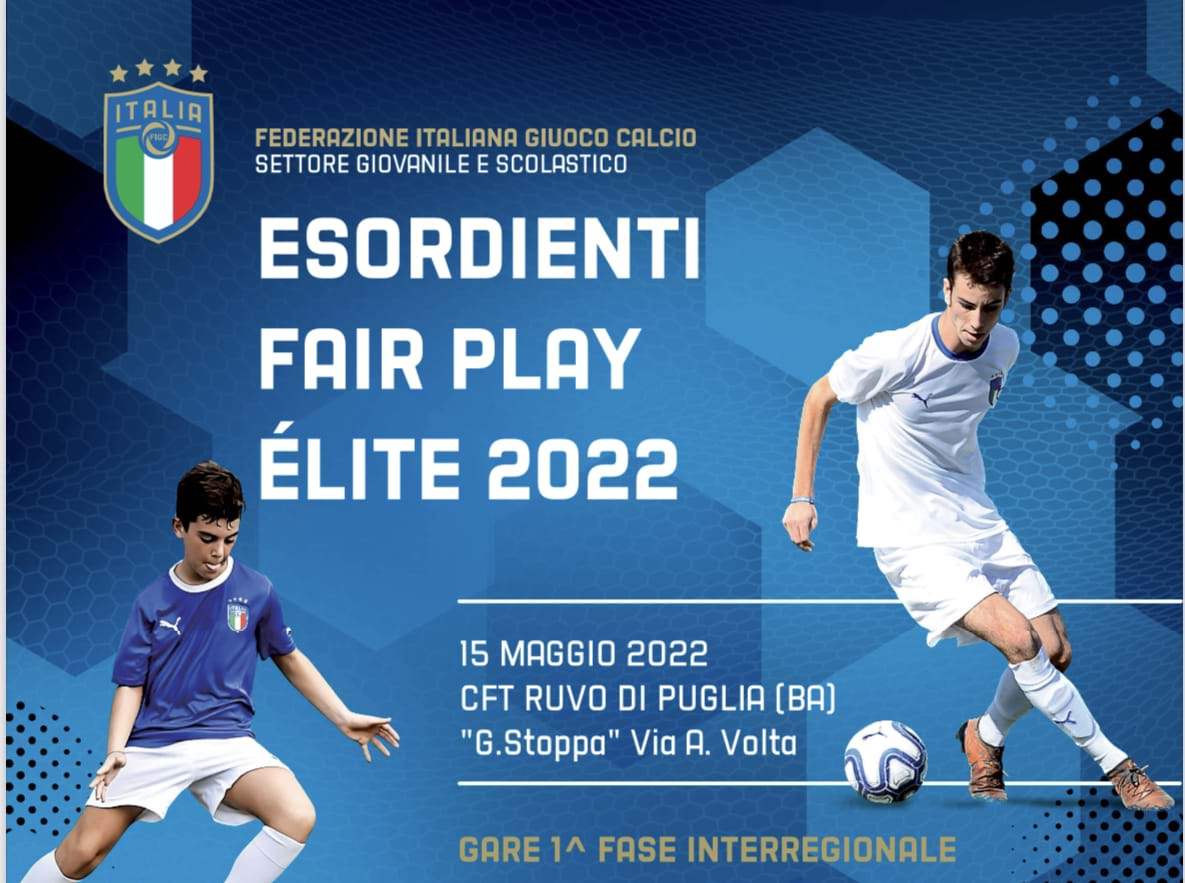 Torneo Esordienti Fair Play Elite: domani la prima fase interregionale a Ruvo di Puglia 