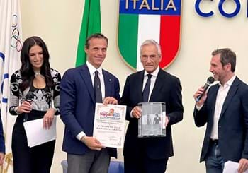 Consegnato al presidente Gabriele Gravina il premio ‘Manlio Scopigno’ e 'Felice Pulici'