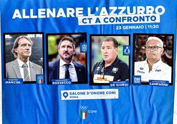 ‘Allenare l’Azzurro-Ct a confronto’: oggi la tavola rotonda con Mancini, Pozzecco, De Giorgi e Campagna