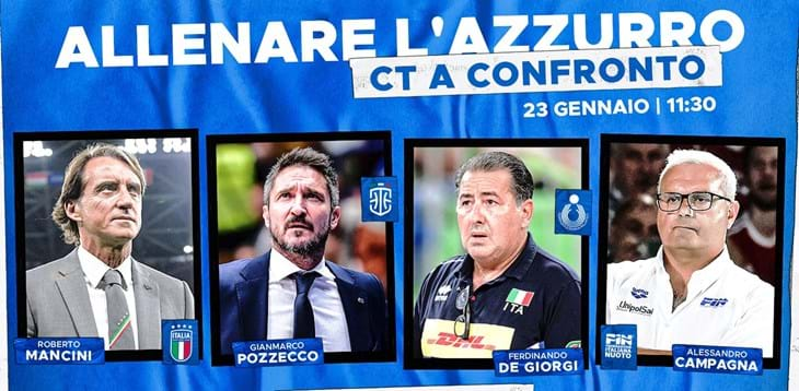 ‘Allenare l’Azzurro-Ct a confronto’: oggi la tavola rotonda con Mancini, Pozzecco, De Giorgi e Campagna