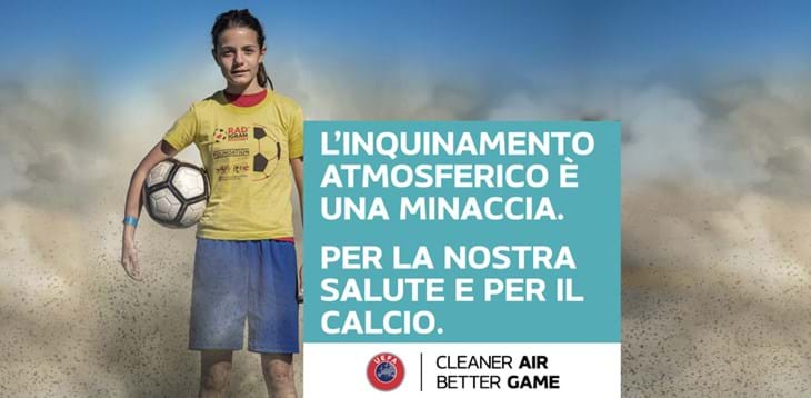 FIGC supports UEFA's 'Cleaner Air, Better Game' campaign against pollution