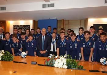 Gravina welcomes the Azzurrini upon their return to Italy. "You have been a wonderful advertisement for Italian soccer."