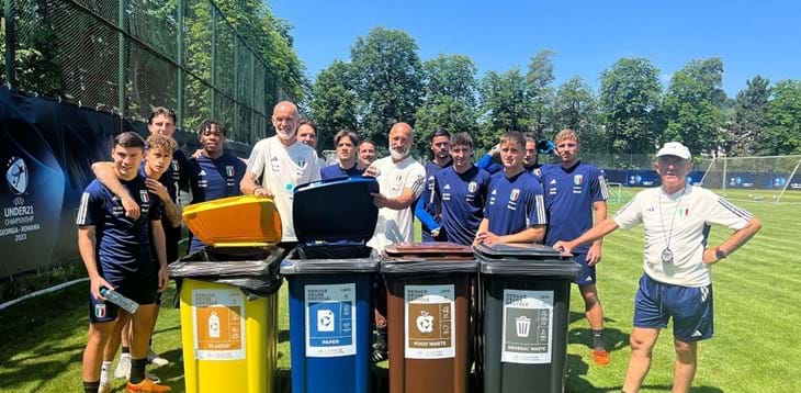 National Under 21s promote UEFA 'Cleaner Air, Better Game' campaign