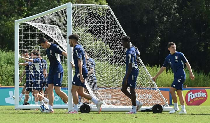 Il primo allenamento della nuova Nazionale Under 21 di Nunziata