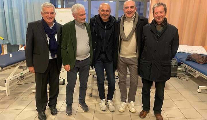 Il Ct Spalletti in visita all'Auxilium Vitae di Volterra