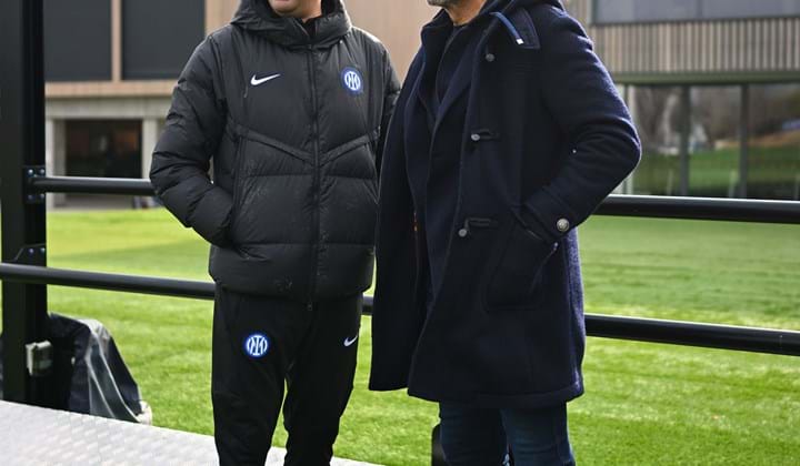 Spalletti in visita all'Inter al Suning Training Centre