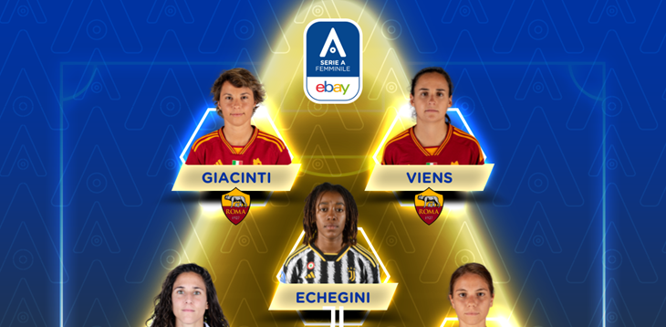 Serie A eBay, ecco la Top 11 della stagione: domina la Roma con sette calciatrici, ma c'è spazio anche per Durand, Lenzini, Boquete ed Echegini