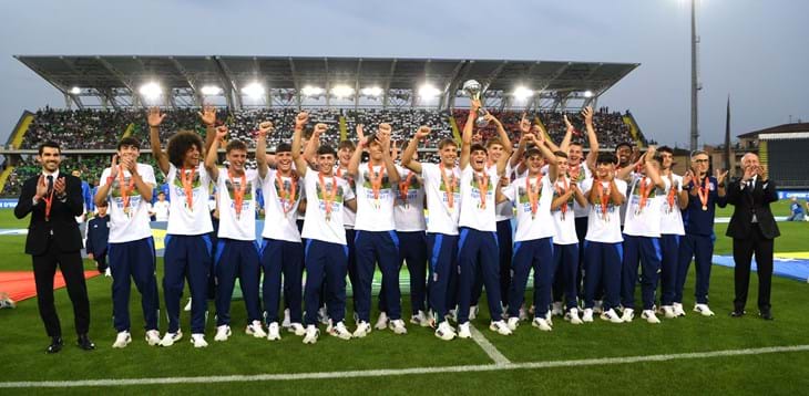 Champions of Europe celebrated at the Castellani before Italy vs. Bosnia and Herzegovina