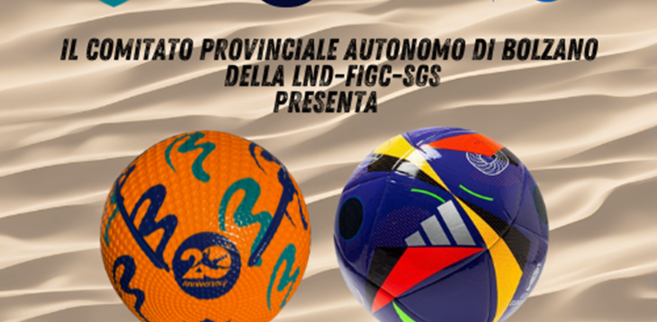 Tempo di beach soccer a Lagundo - Nel weekend largo ad Under 15 ed Under 17