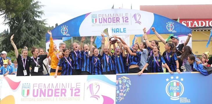 Under 12 femminile, l’Inter vince il torneo nazionale a Coverciano per il secondo anno consecutivo