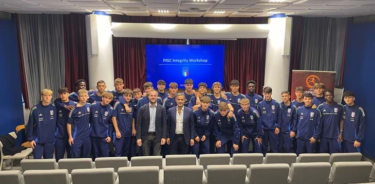 Training workshop on combating match-fixing for Massimiliano Favo’s Azzurrini