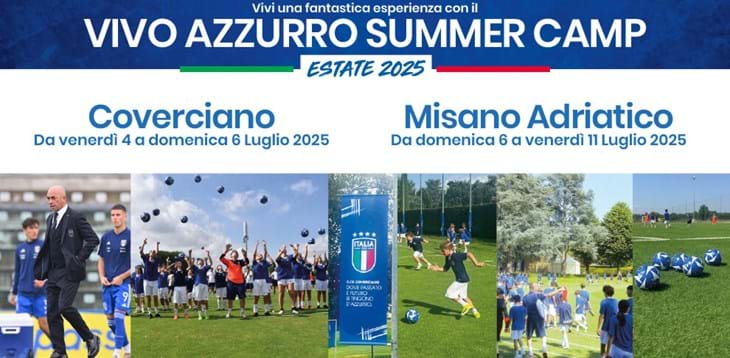 A luglio la seconda edizione dei Vivo Azzurro Summer Camp: appuntamento a Coverciano e Misano Adriatico