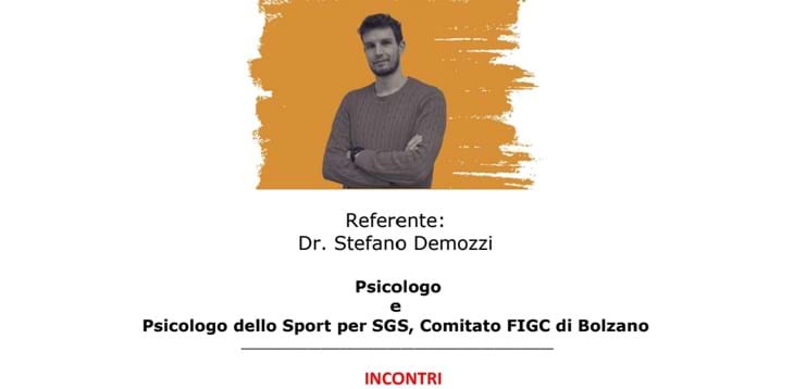 Lunedì 28 aprile lo psicologo dello sport Stefano Demozzi nel nuovo workshop organizzato dal Bozner FC