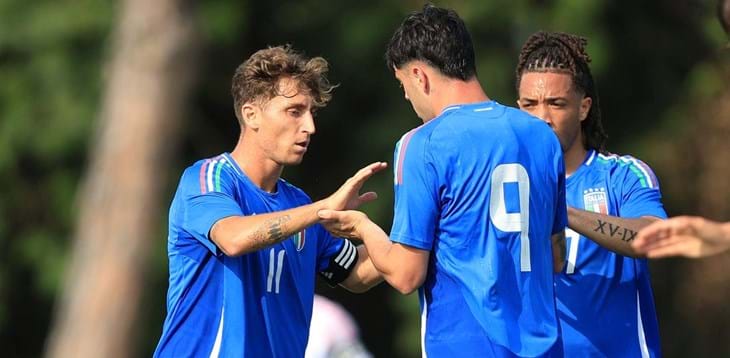 L’Italia fa le prove per l’Europeo, finisce 4-0 il test in famiglia con la Nazionale Under 20