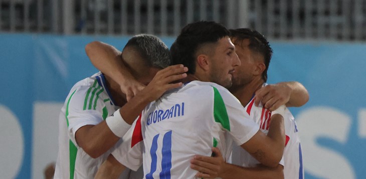 EBSL, Italia travolgente al debutto: 5-1 alla Danimarca alla Stabia Beach Arena. Del Duca: