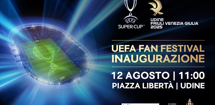 Sale l'attesa per la UEFA Super Cup: martedì 12 agosto alle 11 l'inaugurazione dell'UEFA Fan Festival in piazza Libertà. Sabato e domenica i trofei a Lignano