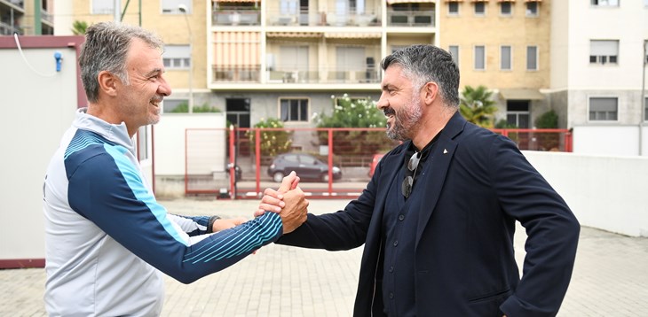 Gattuso in visita al Torino, il Ct incontra il tecnico Baroni e i calciatori granata