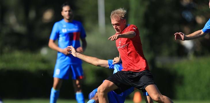 And we’re off! The Azzurri Partner Cup is officially underway. Ganci of Ali Lavoro scores the tournament’s first goal.