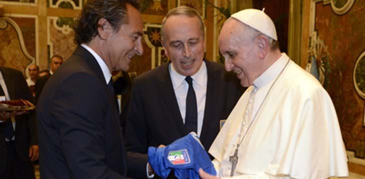 Prandelli: “Forte emozione”. Buffon: “Il Papa scalda il cuore”