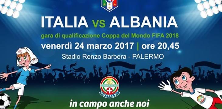 Italia-Albania a Palermo: la FIGC al fianco di UNITALSI