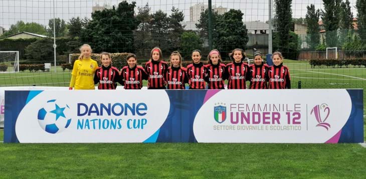 Danone Nations Cup 2019: le giovani atlete dell'AC Milan si aggiudicano la prima Fase Interregionale della Manifestazione