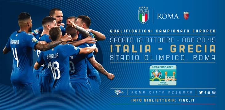 Tickets go on sale in mid-September for Italy vs. Greece at the Stadio Olimpico